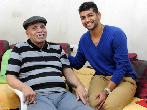 Amol Muzumdar with Ramakant Achreka, the great coach.